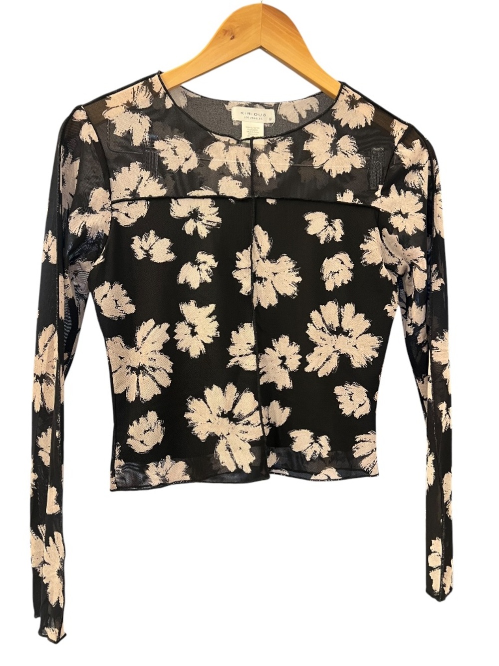 Kirious Los Angeles Whimsygoth Sheer Floral Mesh Top (S)